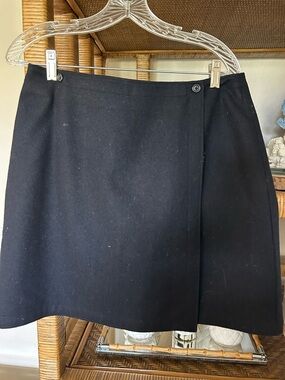 GAP Black Faux Wrap Skirt